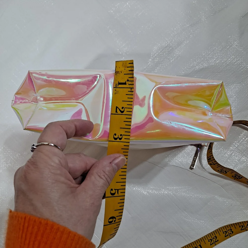 Lancome Pink Iridescent Vinyl Make-Up Bag
